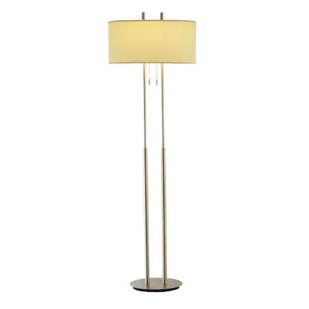 Adesso Adesso 4016 Duet Floor Lamp Satin Steel 22 4016